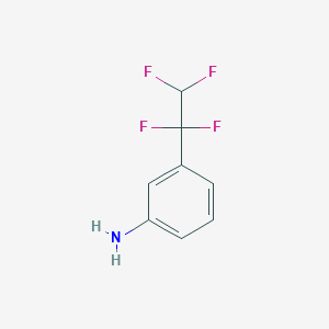 molecular formula C8H7F4N B1657882 3-(1,1,2,2-Tetrafluoroethyl)aniline CAS No. 585-41-1