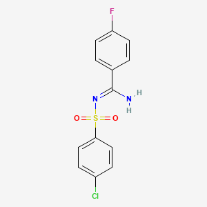 N'-(4-chlorophenyl)sulfonyl-4-fluorobenzenecarboximidamide