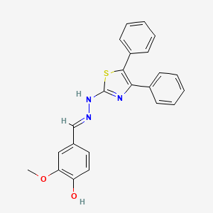 4-{(E)-[2-(4,5-diphenyl-1,3-thiazol-2-yl)hydrazinylidene]methyl}-2-methoxyphenol