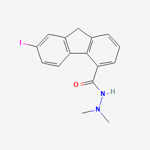 molecular formula C16H15IN2O B1657893 7-iodo-N',N'-dimethyl-9H-fluorene-4-carbohydrazide CAS No. 5853-09-8