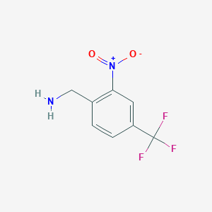 molecular formula C8H7F3N2O2 B1657901 Benzenemethanamine, 2-nitro-4-(trifluoromethyl)- CAS No. 58579-56-9