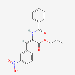 propyl (E)-2-benzamido-3-(3-nitrophenyl)prop-2-enoate