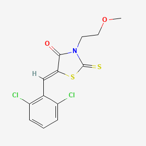 (5Z)-5-[(2,6-dichlorophenyl)methylidene]-3-(2-methoxyethyl)-2-sulfanylidene-1,3-thiazolidin-4-one