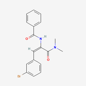 molecular formula C18H17BrN2O2 B1657911 N-[(E)-1-(3-bromophenyl)-3-(dimethylamino)-3-oxoprop-1-en-2-yl]benzamide CAS No. 5864-03-9