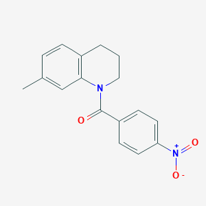Quinoline, 1,2,3,4-tetrahydro-7-methyl-1-(4-nitrobenzoyl)-
