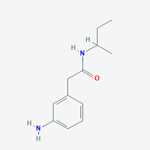 molecular formula C12H18N2O B1657921 2-(3-aminophenyl)-N-(butan-2-yl)acetamide CAS No. 58730-36-2