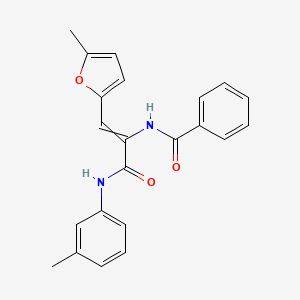 molecular formula C22H20N2O3 B1657934 N-[3-(3-methylanilino)-1-(5-methylfuran-2-yl)-3-oxoprop-1-en-2-yl]benzamide CAS No. 5877-24-7
