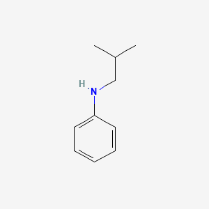molecular formula C10H15N B1657938 Benzenamine, N-(2-methylpropyl)- CAS No. 588-47-6