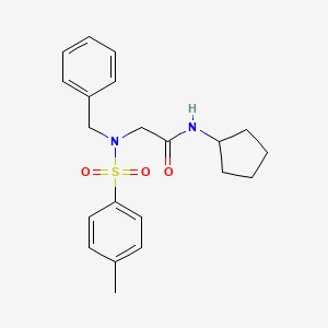 molecular formula C21H26N2O3S B1657944 2-[benzyl-(4-methylphenyl)sulfonylamino]-N-cyclopentylacetamide CAS No. 5883-24-9