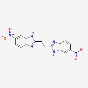 molecular formula C16H12N6O4 B1657950 1H-Benzimidazole, 2,2'-(1,2-ethanediyl)bis[5-nitro- CAS No. 5887-57-0