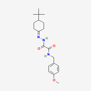 molecular formula C20H29N3O3 B1657962 N'-[(4-tert-butylcyclohexylidene)amino]-N-[(4-methoxyphenyl)methyl]oxamide CAS No. 5895-63-6