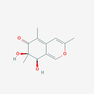molecular formula C12H14O4 B1657966 (7R,8R)-7,8-二羟基-3,5,7-三甲基-8H-异色chromen-6-酮 CAS No. 58957-07-6