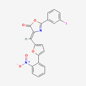 molecular formula C20H11IN2O5 B1657970 (4Z)-2-(3-iodophenyl)-4-[[5-(2-nitrophenyl)furan-2-yl]methylidene]-1,3-oxazol-5-one CAS No. 5901-31-5