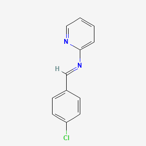 molecular formula C12H9ClN2 B1657977 (E)-1-(4-Chlorophenyl)-N-pyridin-2-ylmethanimine CAS No. 59045-98-6