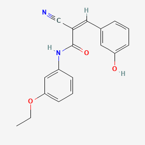molecular formula C18H16N2O3 B1657978 (Z)-2-cyano-N-(3-ethoxyphenyl)-3-(3-hydroxyphenyl)prop-2-enamide CAS No. 5905-39-5