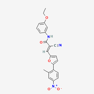 (E)-2-cyano-N-(3-ethoxyphenyl)-3-[5-(2-methyl-4-nitrophenyl)furan-2-yl]prop-2-enamide