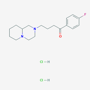 4-(1,3,4,6,7,8,9,9a-Octahydropyrido[1,2-a]pyrazin-2-yl)-1-(4-fluorophenyl)butan-1-one;dihydrochloride