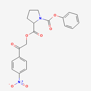 2-O-[2-(4-nitrophenyl)-2-oxoethyl] 1-O-phenyl pyrrolidine-1,2-dicarboxylate