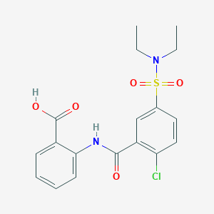 2-[2-Chloro-5-(diethylsulfamoyl)benzamido]benzoic acid