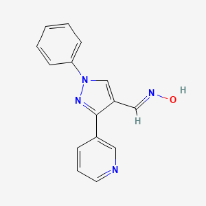 (NE)-N-[(1-phenyl-3-pyridin-3-ylpyrazol-4-yl)methylidene]hydroxylamine