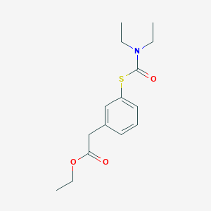 molecular formula C15H21NO3S B016580 2-[3-(二乙基氨基甲酰硫代)苯基]乙酸乙酯 CAS No. 67443-55-4