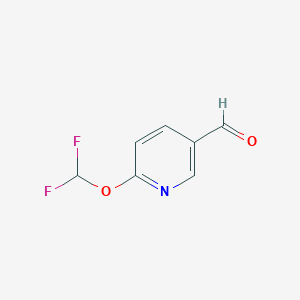 molecular formula C7H5F2NO2 B165800 6-(二氟甲氧基)烟醛 CAS No. 1211577-99-9