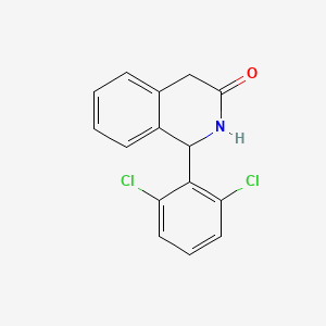 molecular formula C15H11Cl2NO B1658013 3(2H)-Isoquinolinone, 1-(2,6-dichlorophenyl)-1,4-dihydro- CAS No. 59214-83-4