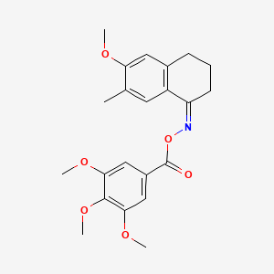 molecular formula C22H25NO6 B1658020 [(Z)-(6-methoxy-7-methyl-3,4-dihydro-2H-naphthalen-1-ylidene)amino] 3,4,5-trimethoxybenzoate CAS No. 5923-89-7