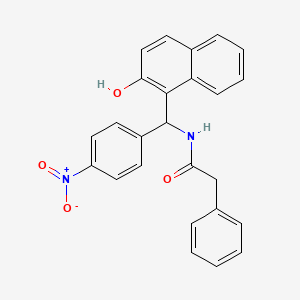molecular formula C25H20N2O4 B1658027 N-[(2-Hydroxynaphthalen-1-yl)(4-nitrophenyl)methyl]-2-phenylacetamide CAS No. 5925-13-3