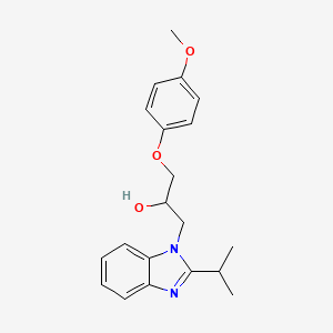 molecular formula C20H24N2O3 B1658032 1-(4-Methoxyphenoxy)-3-(2-propan-2-ylbenzimidazol-1-yl)propan-2-ol CAS No. 5926-47-6