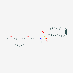 molecular formula C19H19NO4S B1658033 N-[2-(3-methoxyphenoxy)ethyl]naphthalene-2-sulfonamide CAS No. 5926-68-1