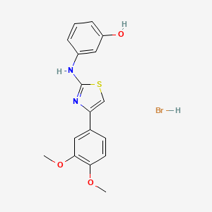 molecular formula C17H17BrN2O3S B1658057 3-[[4-(3,4-dimethoxyphenyl)-1,3-thiazol-2-yl]amino]phenol Hydrobromide CAS No. 5933-71-1