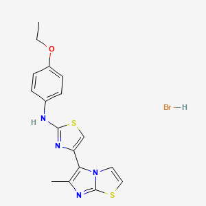 N-(4-Ethoxyphenyl)-4-(6-methylimidazo[2,1-b][1,3]thiazol-5-yl)-1,3-thiazol-2-amine;hydrobromide