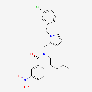 N-[[1-[(3-chlorophenyl)methyl]pyrrol-2-yl]methyl]-3-nitro-N-pentylbenzamide