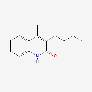 molecular formula C15H19NO B1658067 3-butyl-4,8-dimethyl-1H-quinolin-2-one CAS No. 5936-15-2