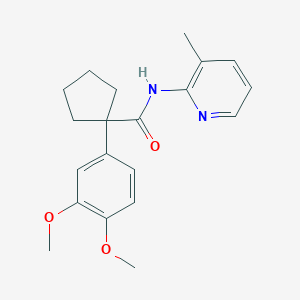 molecular formula C20H24N2O3 B1658069 1-(3,4-dimethoxyphenyl)-N-(3-methylpyridin-2-yl)cyclopentane-1-carboxamide CAS No. 5936-57-2