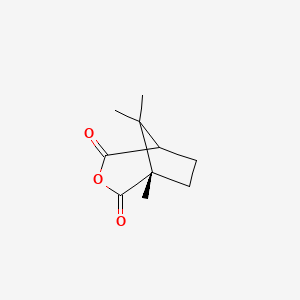 molecular formula C10H14O3 B1658081 (1S)-1,8,8-Trimethyl-3-oxabicyclo[3.2.1]octane-2,4-dione CAS No. 595-31-3