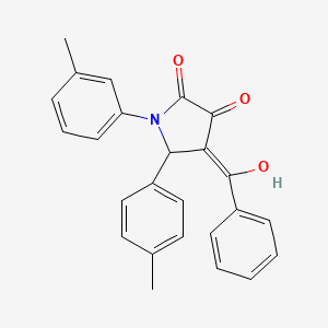 (4Z)-4-[hydroxy(phenyl)methylidene]-1-(3-methylphenyl)-5-(4-methylphenyl)pyrrolidine-2,3-dione