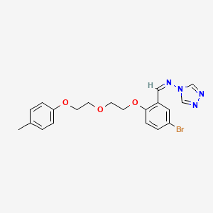 (Z)-1-[5-Bromo-2-[2-[2-(4-methylphenoxy)ethoxy]ethoxy]phenyl]-N-(1,2,4-triazol-4-yl)methanimine