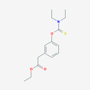 molecular formula C15H21NO3S B016581 3-(O-二乙基氨基羰基)苯基乙酸乙酯 CAS No. 67443-54-3