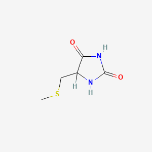 molecular formula C5H8N2O2S B1658110 2,4-Imidazolidinedione, 5-((methylthio)methyl)- CAS No. 59640-66-3