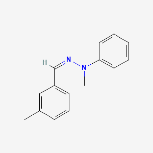 molecular formula C15H16N2 B1658116 N-methyl-N-[(Z)-(3-methylphenyl)methylideneamino]aniline CAS No. 59670-14-3