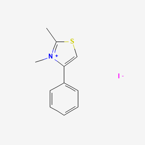 molecular formula C11H12INS B1658119 Thiazolium, 2,3-dimethyl-4-phenyl-, iodide CAS No. 5968-24-1