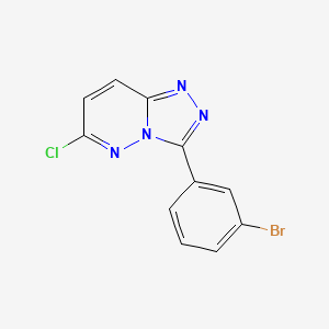 molecular formula C11H6BrClN4 B1658122 3-(3-Bromophenyl)-6-chloro[1,2,4]triazolo[4,3-b]pyridazine CAS No. 596825-44-4