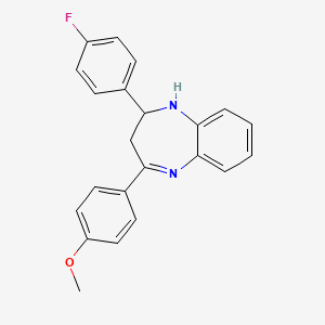 2-(4-fluorophenyl)-4-(4-methoxyphenyl)-2,3-dihydro-1H-1,5-benzodiazepine