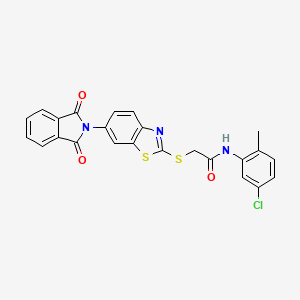 N-(5-chloro-2-methylphenyl)-2-[[6-(1,3-dioxoisoindol-2-yl)-1,3-benzothiazol-2-yl]sulfanyl]acetamide