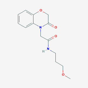 molecular formula C14H18N2O4 B1658130 N-(3-methoxypropyl)-2-(3-oxo-1,4-benzoxazin-4-yl)acetamide CAS No. 5972-99-6