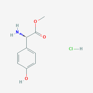molecular formula C9H12ClNO3 B165814 (S)-Methyl 2-amino-2-(4-hydroxyphenyl)acetate hydrochloride CAS No. 127369-30-6