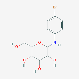 molecular formula C12H16BrNO5 B1658140 2-(4-Bromoanilino)-6-(hydroxymethyl)oxane-3,4,5-triol CAS No. 5975-04-2