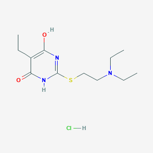 2-[2-(Diethylamino)ethylsulfanyl]-5-ethyl-4-hydroxy-1H-pyrimidin-6-one;hydrochloride